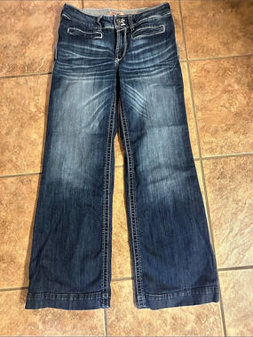 Ariat R.E.A.L. Entwined Mid Rise Boot Cut Jeans Bootcut Jeans Blue, Size 30s